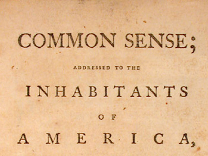 Cover of Common Sense by Thomas Paine